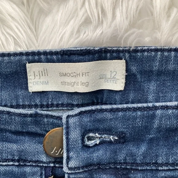 J. Jill Blue Straight Leg Jeans Classic Style - Picture 2 of 4